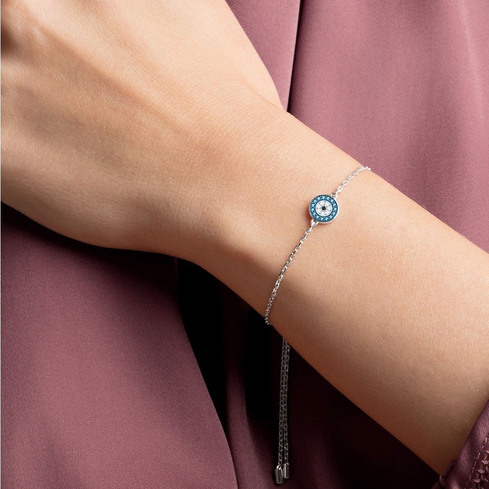 Swarovski Luckily Evil Eye Rhodium Bracelet